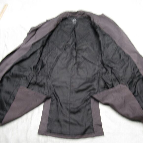 Armani Exchange Jacket Womens Small Gray Zip Sleeve Belted 2 Vents Full Zip - Picture 3 of 16